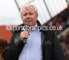 Chief guest Brendan Foster make a speech to the athletes and the crowd, English Schools Track and Field. Photo: David T. Hewitson/Sports for All Pics